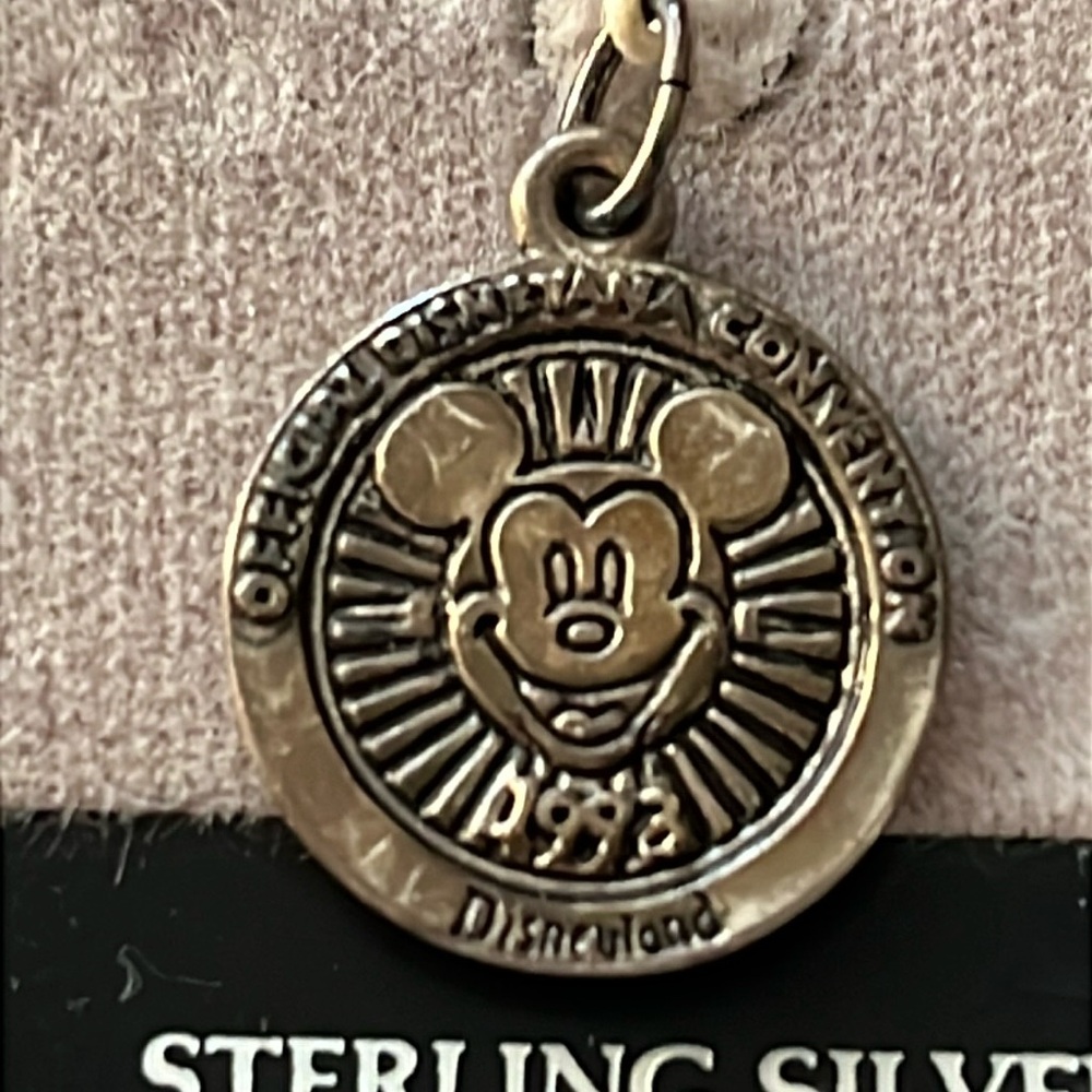Sterling Silver vintage Official Disneyana Convention medallion Charm LE